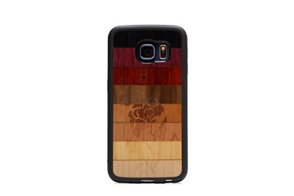 Carved Emily Jane Flower Fade Galaxy S6 Edge Traveler Wood Case