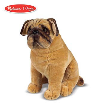 Melissa & Doug Pug Dog (Lifelike Stuffed Animal)