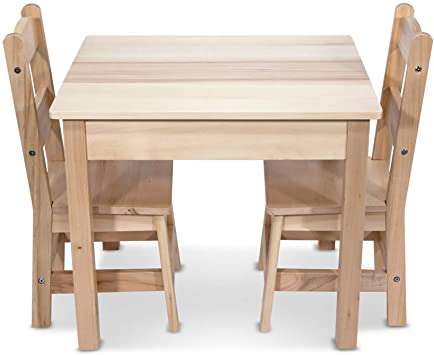 Melissa & Doug Tables & Chairs 3-Piece Set - Natural