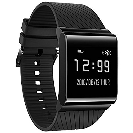 iSTYLE&reg: X9-Plus Bluetooth 4.0 Smart Watch Heart Rate/Blood Pressure/Emotional Status/Fatigue Level Monitor Fitness Wristband Sports Bracelet (Black)