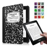 Fintie Kindle Voyage SmartShell Case - The Thinnest and Lightest Protective PU Leather Cover with Auto SleepWake for Amazon Kindle Voyage 2014 Composition Book Black