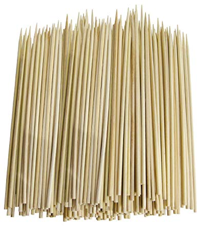 Chef Craft Thin Bamboo Skewers for BBQ, Skewer, Shish Kabobs, Appetizers, 12-Inch, 100 Pieces