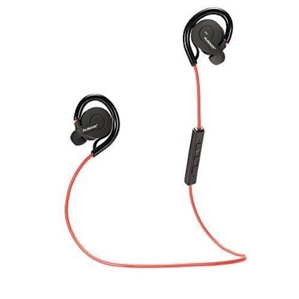 AUSDOM S04 NFC Wireless Stereo Sweatproof Jogger Running Sport Headphones Earbuds EarphoneBuilt-in Microphone Noise-isolating Mic Hands-free Calling for iphone 6 6 Plus 5 5c 5s 4s ipad LG G2 Samsung Galaxy S5 S4 S3 Note 3 MP3 MP4 and Other Bluetooth Enabled Devices Android Cell Phones