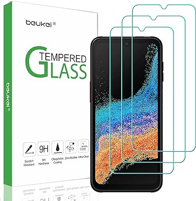 beukei (3 Pack) Compatible for Samsung Galaxy Xcover6 Pro/Galaxy Xcover 6 Pro/Galaxy Xcover Pro 2 Screen Protector Tempered Glass,Touch Sensitive,Case Friendly, 9H Hardness
