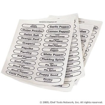 RSVP 96-Piece Spice Label Set