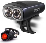 Cycle Torch Night Owl - USB Rechargeable Bike Light - Perfect Commuter Bicycle Light Set - BONUS TAILLIGHT Included - 200 Lumens