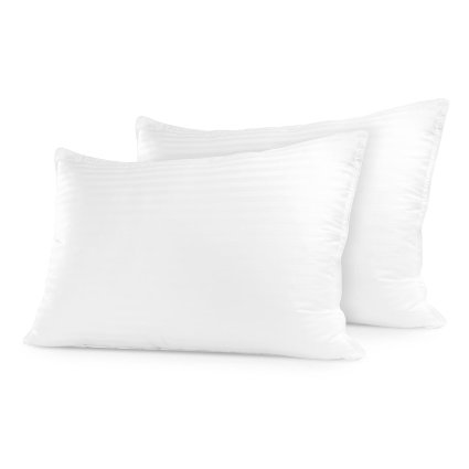 Restoration Gel Pillow - (2 Pack Queen) Best Hotel Quality Comfortable & Plush Cooling Memory Gel Fiber Filled Pillow - Dust Mite Resistant
