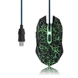 2015 New Gaming Mouse Gaming Mice Bengoo Gaming Mouse Game Mouse Mice for PC 6 Buttons up to 2400 DPI Adjustable DPI Switch Function 7 Lighting Color Options-Black