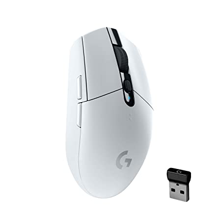 Logitech G304 Lightspeed Wireless Gaming Mouse, Hero Sensor, 12,000 DPI, Lightweight, 6 Programmable Buttons, 250h Battery Life, On-Board Memory, Compatible with PC/Mac - White