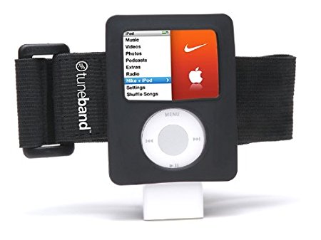 TuneBand for iPod nano 3rd Generation (Model A1236, Square Shape), Premium Armband, Compatible with Nike iPod, BLACK