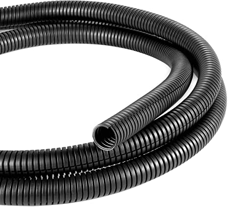 Yecaye 26ft 1/4 inch Split Wire Loom Tubing, Wire Tubing Protect Wires, Wire Conduit, Cord Protector Loom from Pets, Automotive, Office, Home - Black