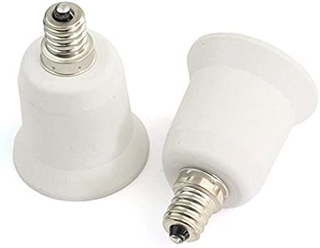 3 Pack, Mansa Lighting, E26 to E12 Bulb Adapter, Use This Adapter to Plug an E26 Based Bulb Into an E12 (Candle/Candelabra Base) Light Fixture, Maximum Wattage Is 75W