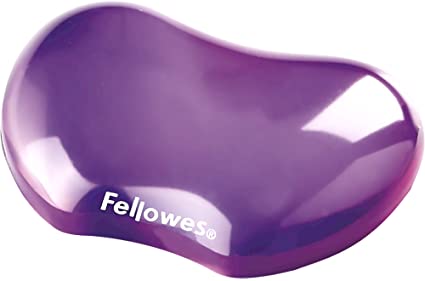 Fellowes Purple Gel Crystal Flex Rest Transparent Mini Wrist Rest