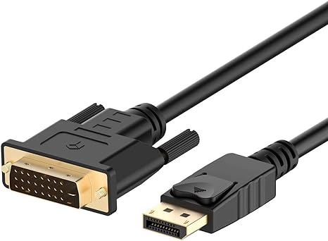 REALMAX® 2M Displayport to DVI Cable DP to DVI-D 24 1 Cable Adapter Male to Male Dual Link Lead Support 1080P For Lenovo Dell HP Asus Laptop Graphic Cards to Monitor Projector