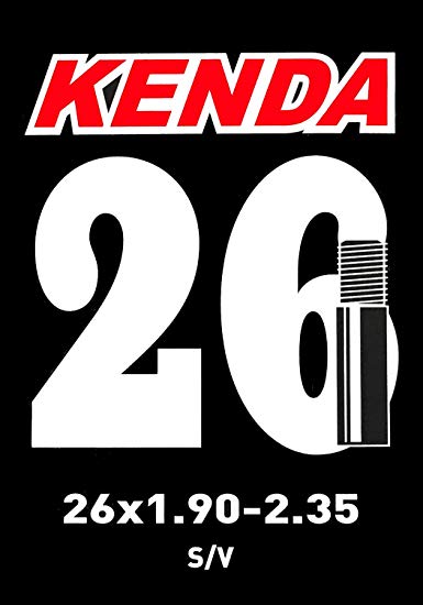 Kenda Bicycle Tube 32 mm Schrader Valve, Black, 26"