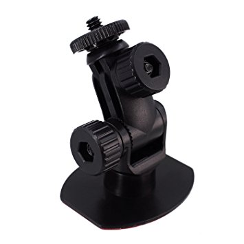 iSaddle CH114 1/4"-20 Thread Car Dash Camera Mini 3M Double-Sided Adhesive Dashboard Mount Holder