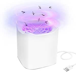 Insecticida eléctrica, USB, Trampa para Mosquitos, lámpara para Mosquitos con luz, Trampa para Moscas de la Fruta para Cocina, Interior y Exterior