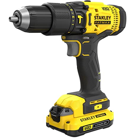 STANLEY FATMAX SCD711D2K-B1 20V 2.0Ah 13 mm Cordless Brushed Hammer Drill Machine With 2x2.0Ah Batteries & 1pc Charger