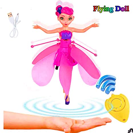 MIGE Magically Flying Fairy Doll - Induction Helicopter Kids Toys Teen Toys Flying Princess Doll Kids Toy -Induction and Remote Control Toys - Birthday Present for Children(Pink)