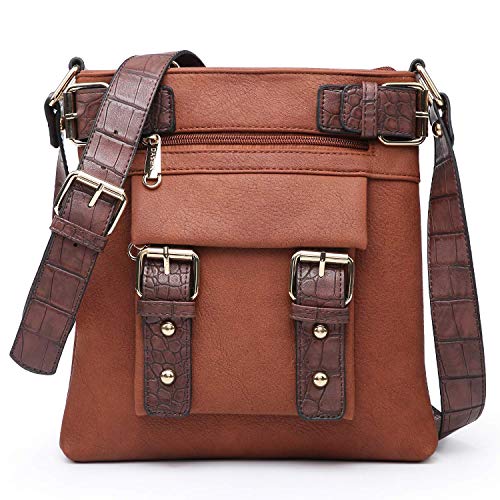 Dasein Women Lightweight Crossbody Bags Soft Vegan Leather Messenger Bag Shoulder Bag Travel Purse