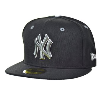 New York Yankees Men's Fitted Hat Cap Black/Grey 70289417