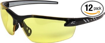 Edge Eyewear DZ112-G2 Safety Glasses, Black with Yellow Lens