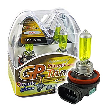 GP THUNDER 3500K H11 55W Golden Yellow Light Bulbs for Fog Light -High Beam - Low Beam SGP35K-H11 PAIR