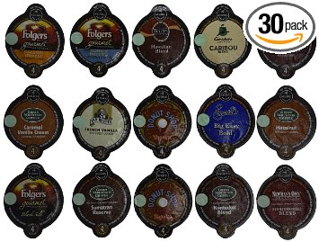 30 Count - VUE Cups ALL COFFEE Variety Sampler Pack *NO DECAF (14 Different Flavors!)