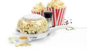 Green Chef Electric Popcorn Maker, White, Pop Up Lid