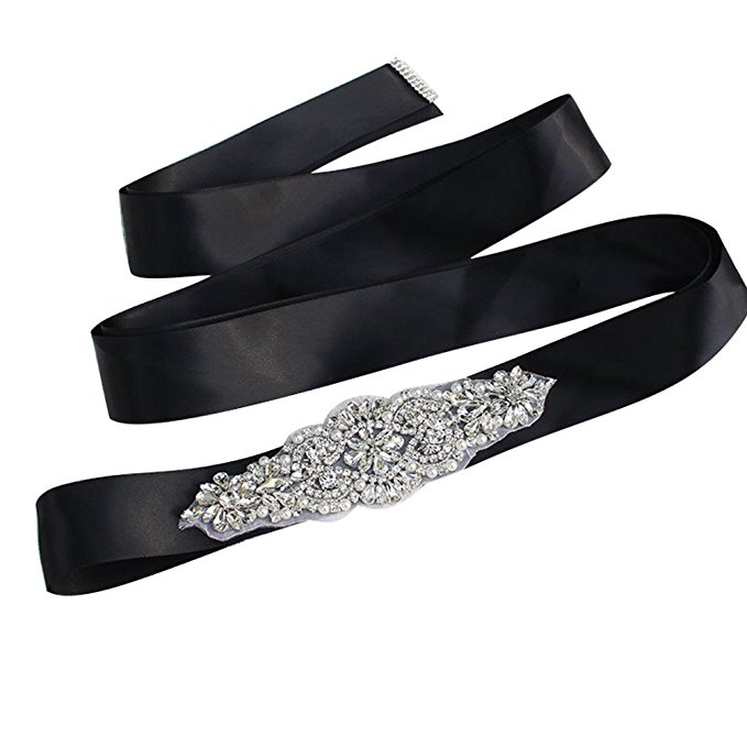 Women’s Crystal Sparkly Sash Belt - Bride Wedding Belt Bridesmaid Belts For Dresses