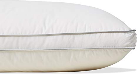SOAK AND SLEEP Snow White Goose Down Pillow - Standard Size - Firm Support (Pack of Two)