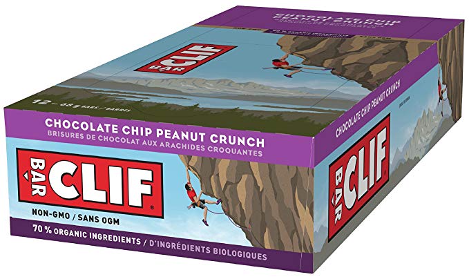 CLIF BAR - Energy Bar - Chocolate Chip Peanut Crunch - (68 Gram Protein Bar, 12 Count)