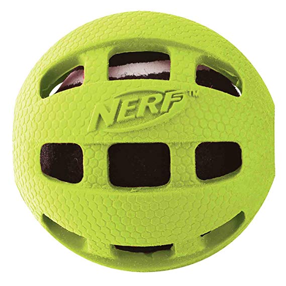 Nerf Dog Rubber Tennis Ball, 3.5-Inch, Green