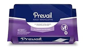 Prevail Scented Washcloths, Large 12" x 8", 96 Count (Pack of 1)