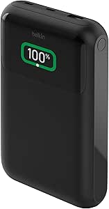 Belkin BoostCharge 3-Port Laptop Power Bank 20K w/USB-C & USB-A Ports, Fast Charge USB-C Power Delivery, Portable iPhone Charger for MacBook, iPhone 15 Series, iPad Pro, Galaxy S24, & More - Black