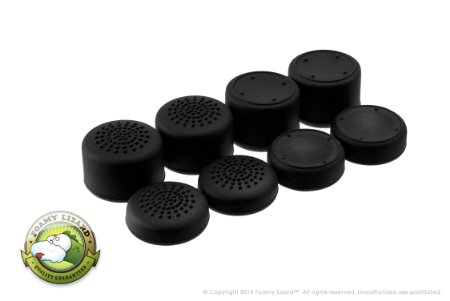 AceShot Thumb Grips 8pc for Xbox One by Foamy Lizard  Sweat Free 100 Silicone Precision Platform Raised Anti-slip Rubber Analog Stick Grips For Xbox One Controller 8 grips per order BLACK
