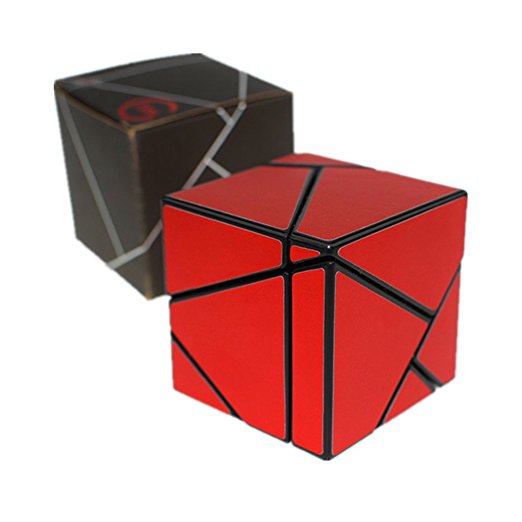 CuberSpeed FangShi LimCube 2x2 Ghost Cube Black with Red sticker