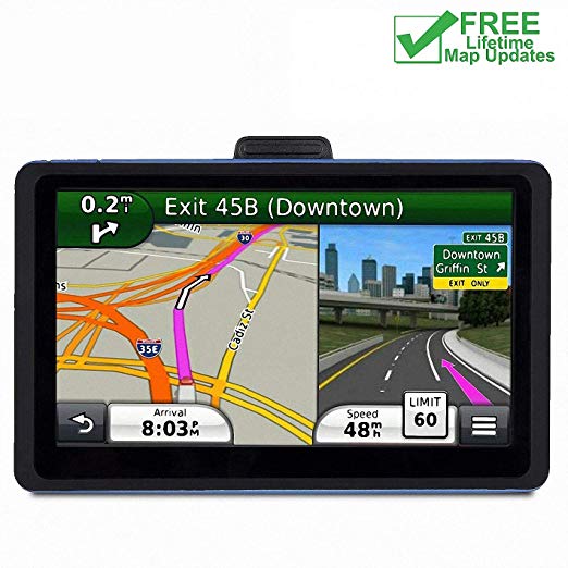 GPS Navigation for Car, 7 Inch Car GPS Updated LCD Touch Screen GPS Navigation System, Multi-Media Car Vehicle Electronics Lifetime Free Maps