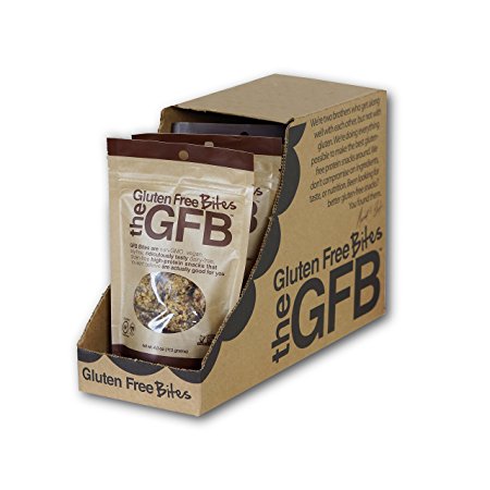 The GFB Gluten Free, Non-GMO High Protein Bites, Dark Chocolate Hazelnut, 4 Ounce (6 Count)