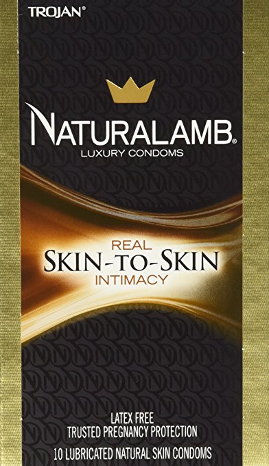 Naturalamb Natural Skin Condoms, Lubricated, 10 condoms