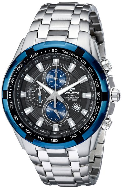 Casio Men's EF539D-1A2 Edifice Stainless Steel Analog  Black Dial Chronograph Watch