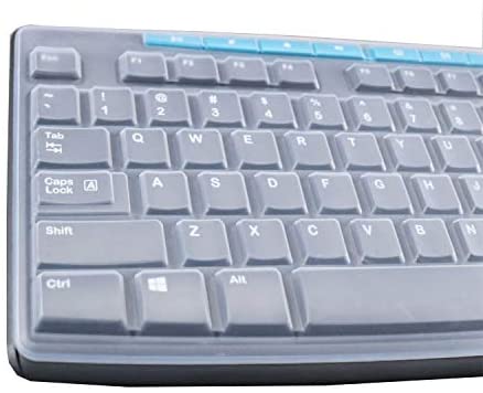 KeyCover - Ultra Thin Silicone Keyboard Cover Compatible with Logitech MK270 Wireless Keyboard & Logitech K200 K260 K270 MK200 MK260 Keyboard - Clear