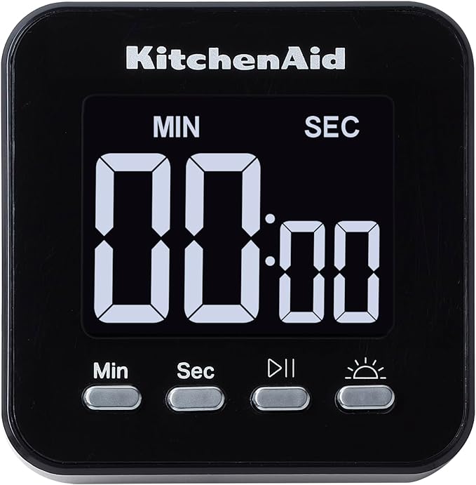 KitchenAid 99M Digital Single Event Magnetic Visual Timer with Backlight, Black