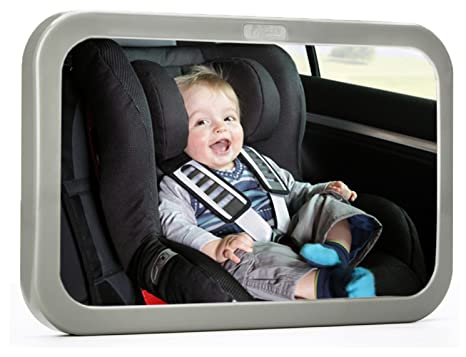 #1 Back Seat Mirror - Baby & Mom Rear View Baby Mirror - Easily Watch Your Precious Child in-Car - Adjustable, Convex and Shatterproof Glass