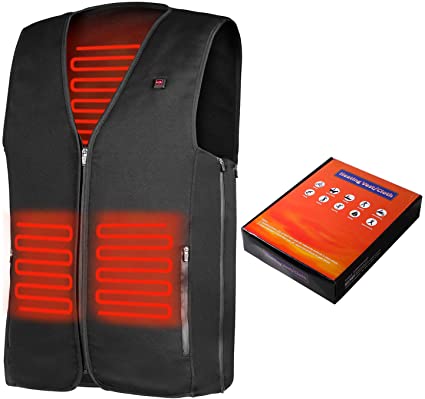 GENERAL ARMOR USB Heated Vest - Size Adjustable, Far Infrared Electric Warm Vest for Hunting Hiking Camping, No Battery Pack (Large)