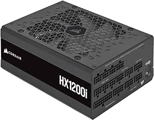 CORSAIR HX1200i Fully Modular Ultra-Low Noise ATX Power Supply - ATX 3.0 & PCIe 5.0 Compliant - Fluid Dynamic Bearing Fan - CORSAIR iCUE Software Compatible - 80 Plus Platinum Efficiency - Black