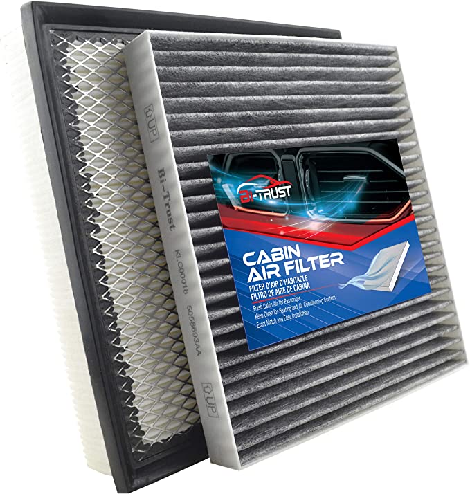 Bi-Trust Engine Cabin Air Filter,Replace Fram CA11170,CF10729,Compatible with Dodge Journey V6 3.6L 2011-2019 Avenger V6 3.6L 2011-2014,2-Pack