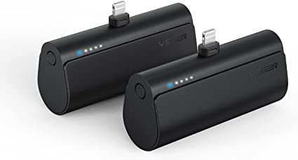 2 Packs of 5000mAh Small Portable Chargers for iPhone, VEGER Mini Fast Charging 20W PD Power Bank Cordless Portable External Battery Pack for iPhone 13, 12, 11, 8, 7, XS Max, Pro Max, AirPods