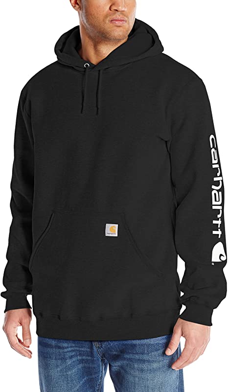 Carhartt Men's Midweight Sleeve Logo Hooded Sweatshirt