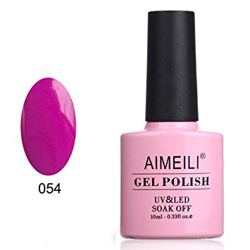 AIMEILI Soak Off UV LED Gel Nail Polish - Neon Purple Grape (054) 10ml